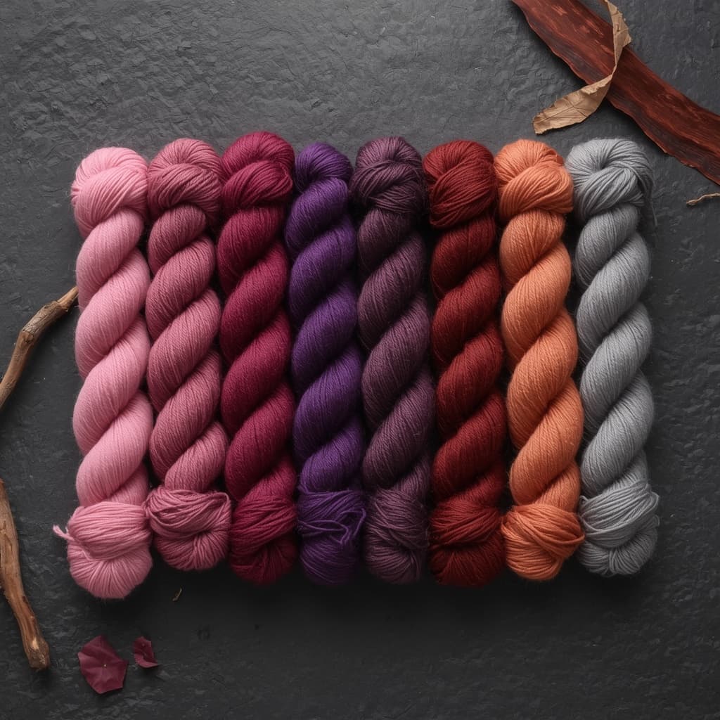 Illustration for the article Overdyeing With Mimosa Hostilis, Purples, Rusts and Greys